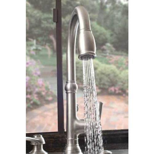 Satin Nickel Pull-Down Kitchen Faucet H657239