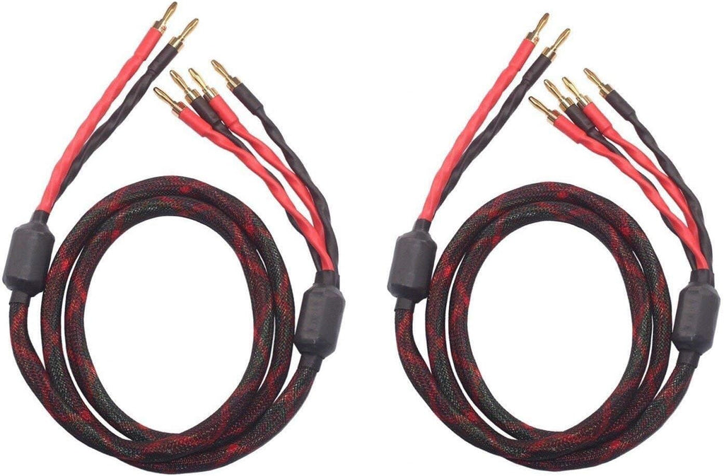 Bi-Wire Speaker Cable 2 Banana Plugs 4 Banana Plugs 1pair Set N7720