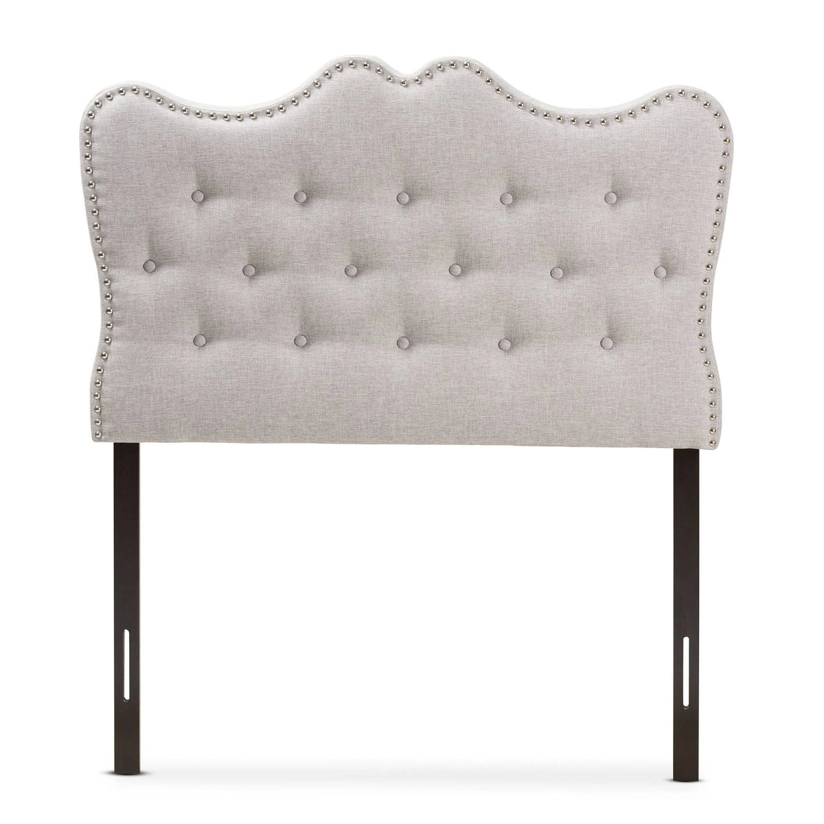 Greyish Beige Fabric Twin Headboard A22674