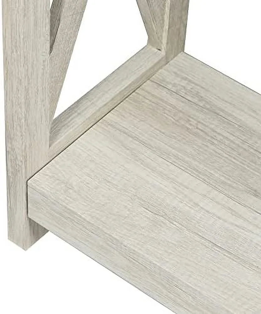 White Oak 2-Tier Console Table E692