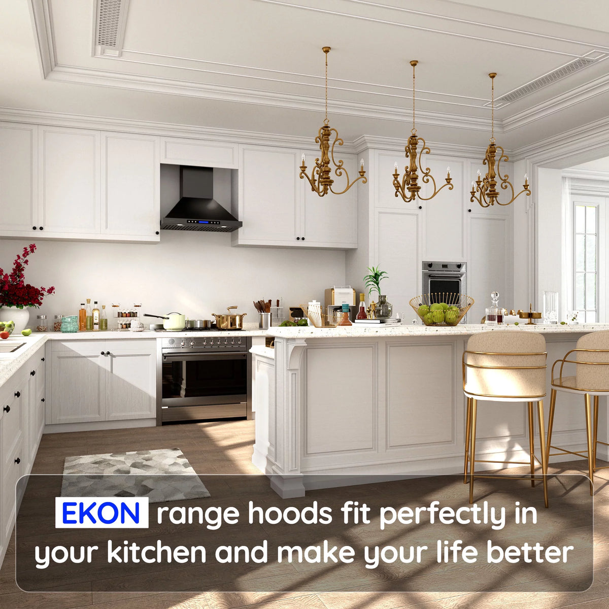 30 inch 900 CFM Convertible Black Stainless Steel Wall Mount Range Hood R12543
