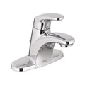 4 in. Centerset Single-Handle Low-Arc Bathroom Faucet with Pop-Up Assembly in Polished Chrome B18373