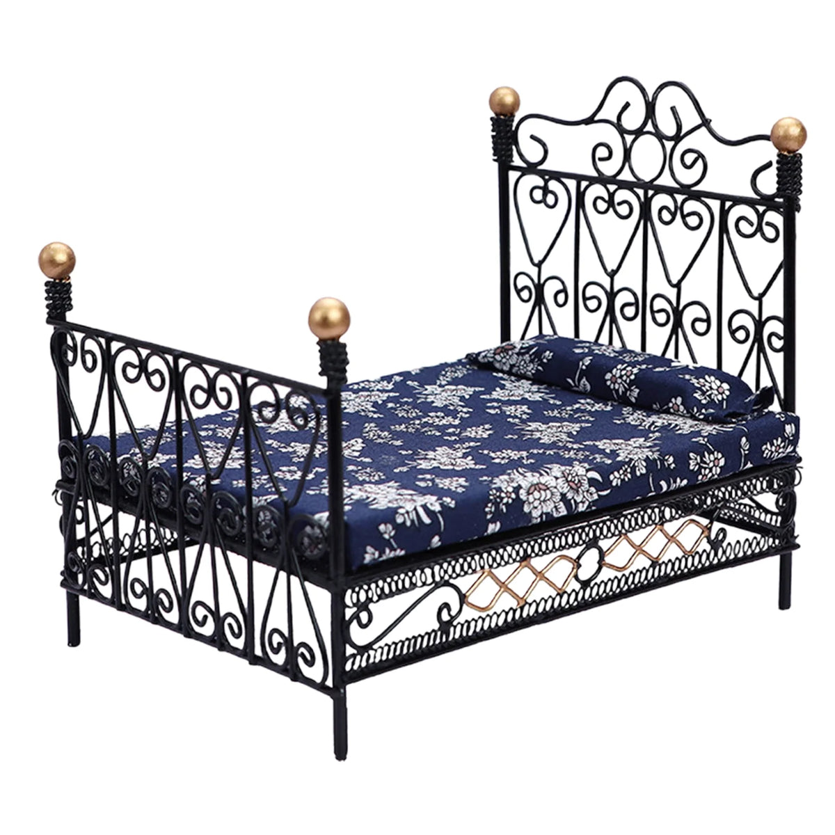 Compact Metal Dollhouse Bed Z50471