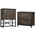 2-Piece Lateral File and Library Hutch Set A196417