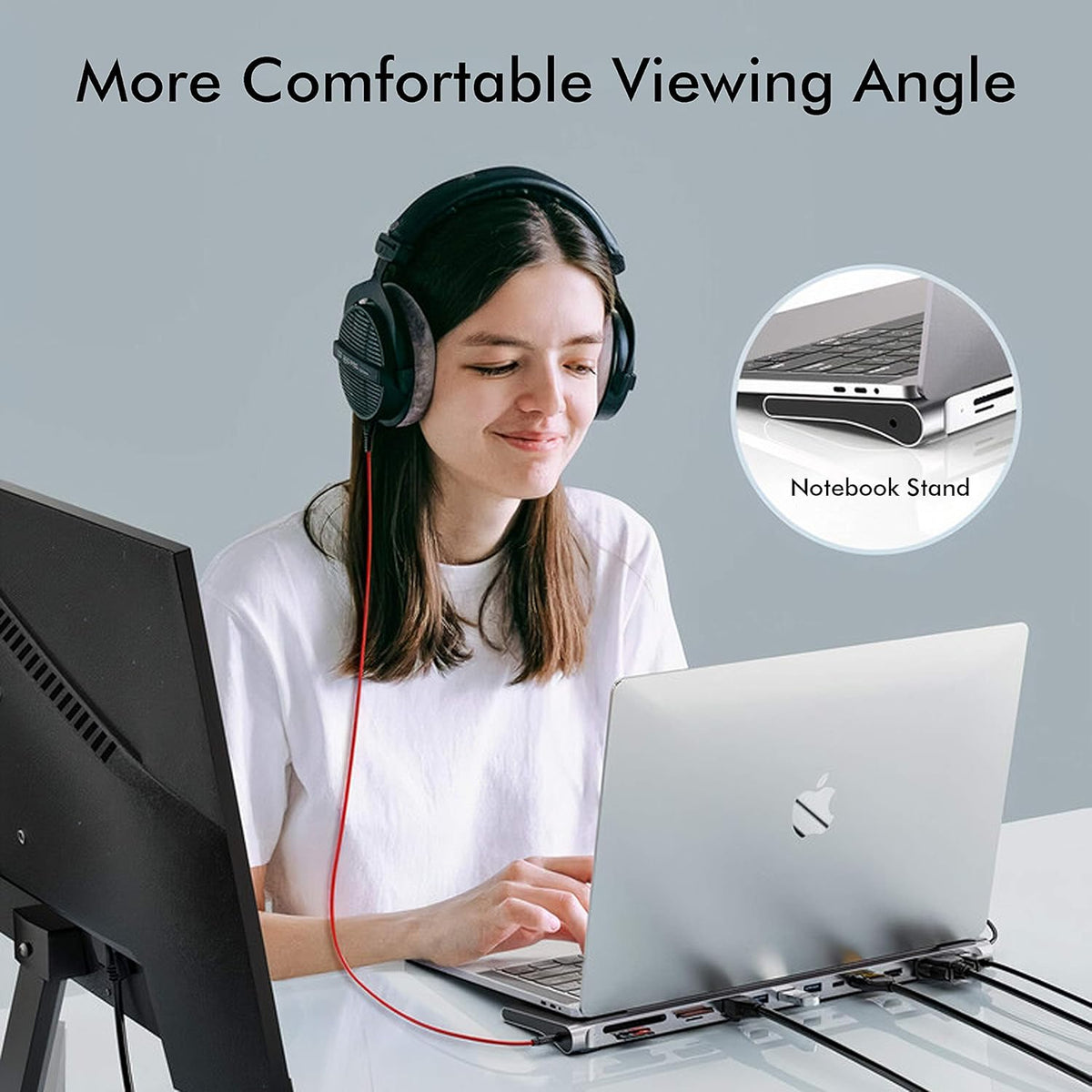 USB C Laptop Docking Station, 14in1 Triple Display 2 HDMI & VGA, 100W USB-C PD, Gigabit Ethernet, 2X USB 3, Card Reader, Audio M637307