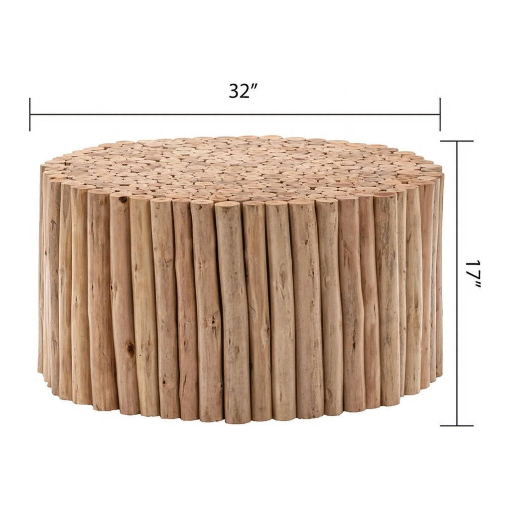Contemporary Jungle Wood Coffee Table U1716