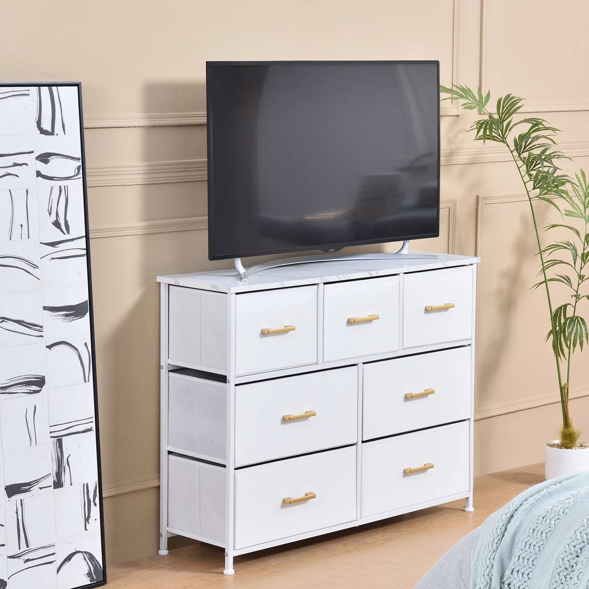 6 Drawer Fabric Dresser D722457