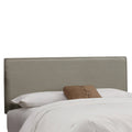 Gray Linen Headboard with Pewter Nailbuttons G8719