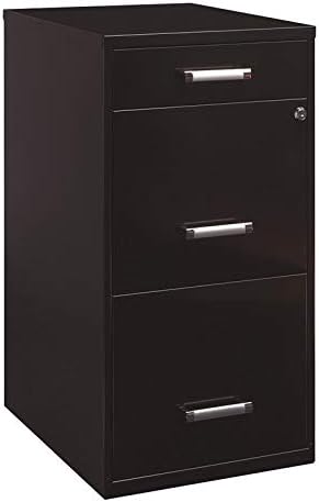 Black 3 Drawer Metal Vertical File Cabinet X462