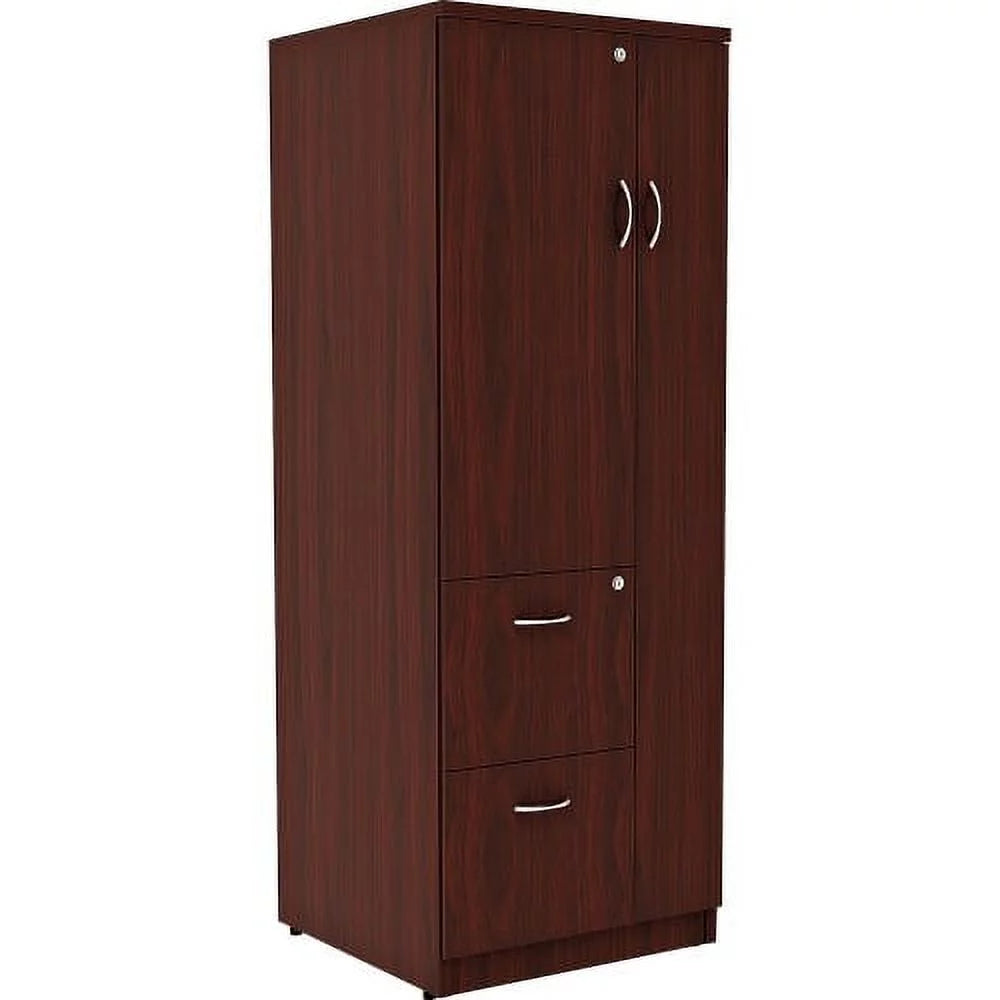 2 Drawer Mahogany Laminate Storage Cabinet S2099