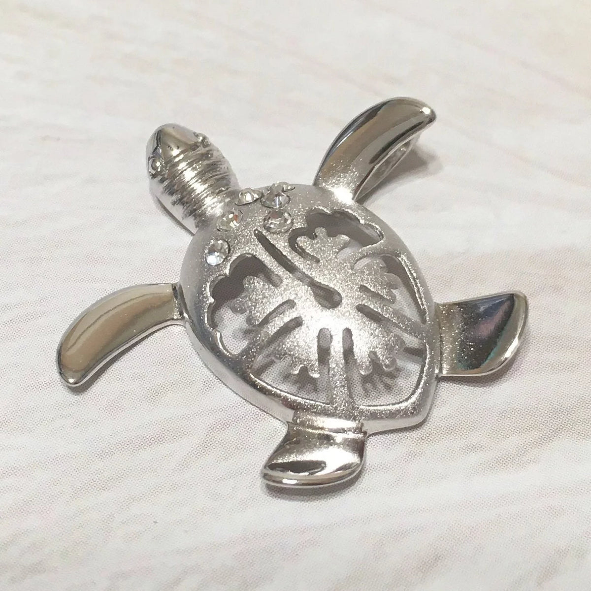 Sterling Silver Turtle Hibiscus Earring and Necklace X276502