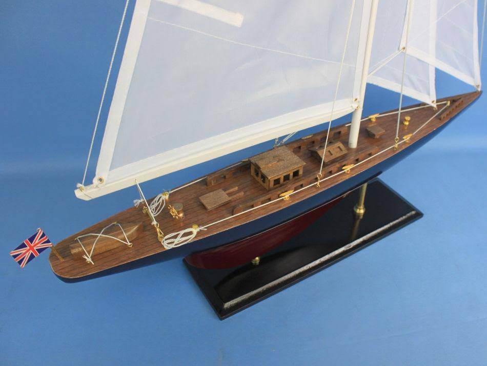 35x22 Wooden Model Sailing Yacht E528726
