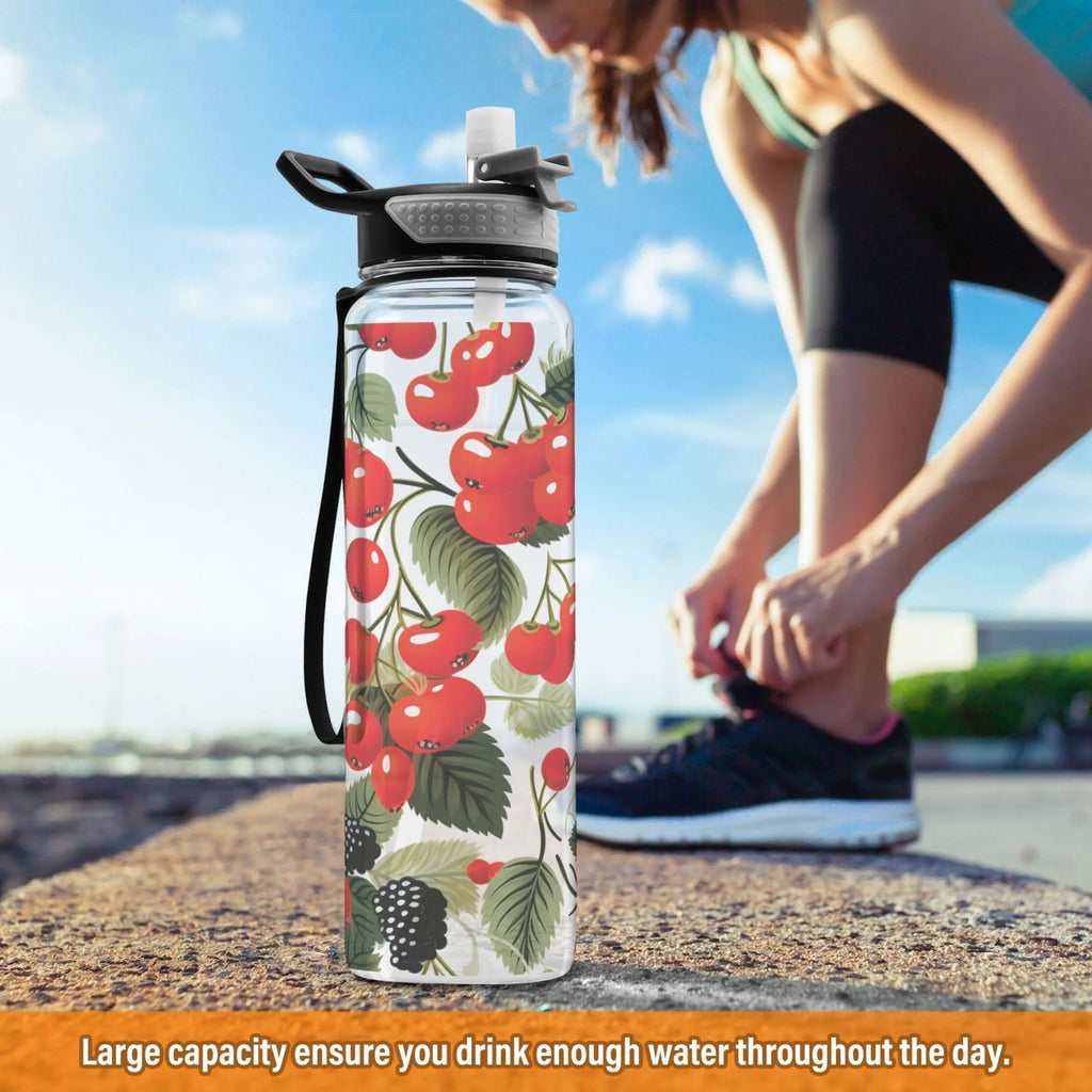 Cherry Fruits with Leaves 32oz Tritan Leakproof Sports Bottle O80639