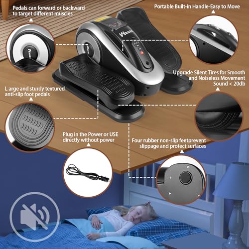 Under Desk Electric Elliptical Machine with Remote S8181