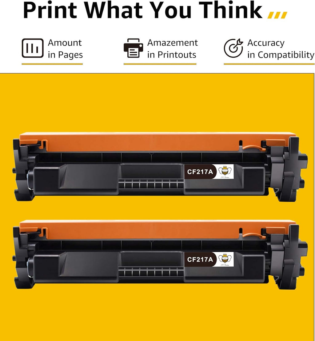 4 Pack Black Toner Cartridge for HP 17A CF217A Printer O934465