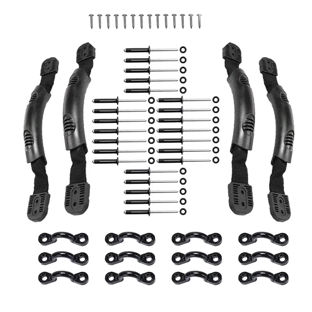 Black Kayak Carry Handles with Screws Pad Eye B994