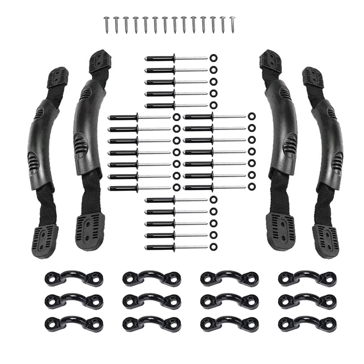 Black Kayak Carry Handles with Screws Pad Eye B994