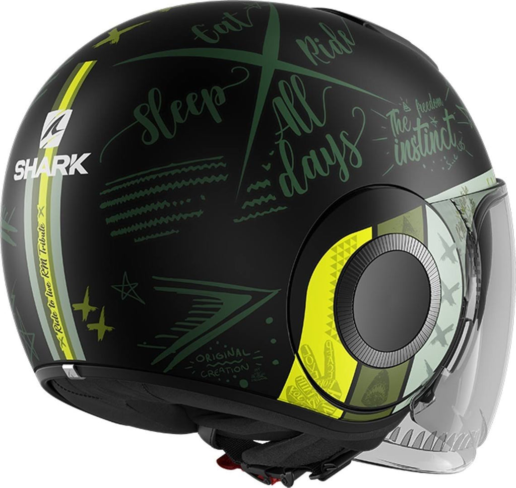 Mat Black Green Size M Helmet W412