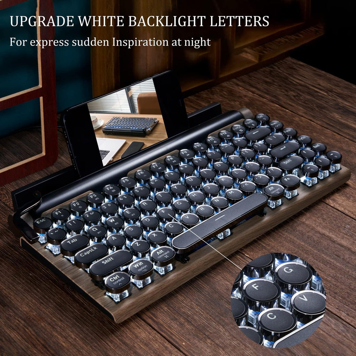 Retro Mechanical Keyboard with Bluetooth U72976