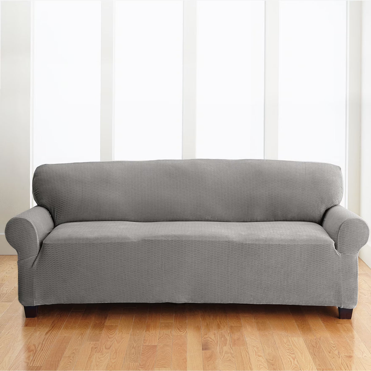 Charcoal Extra-Long Sofa Slipcover R24114