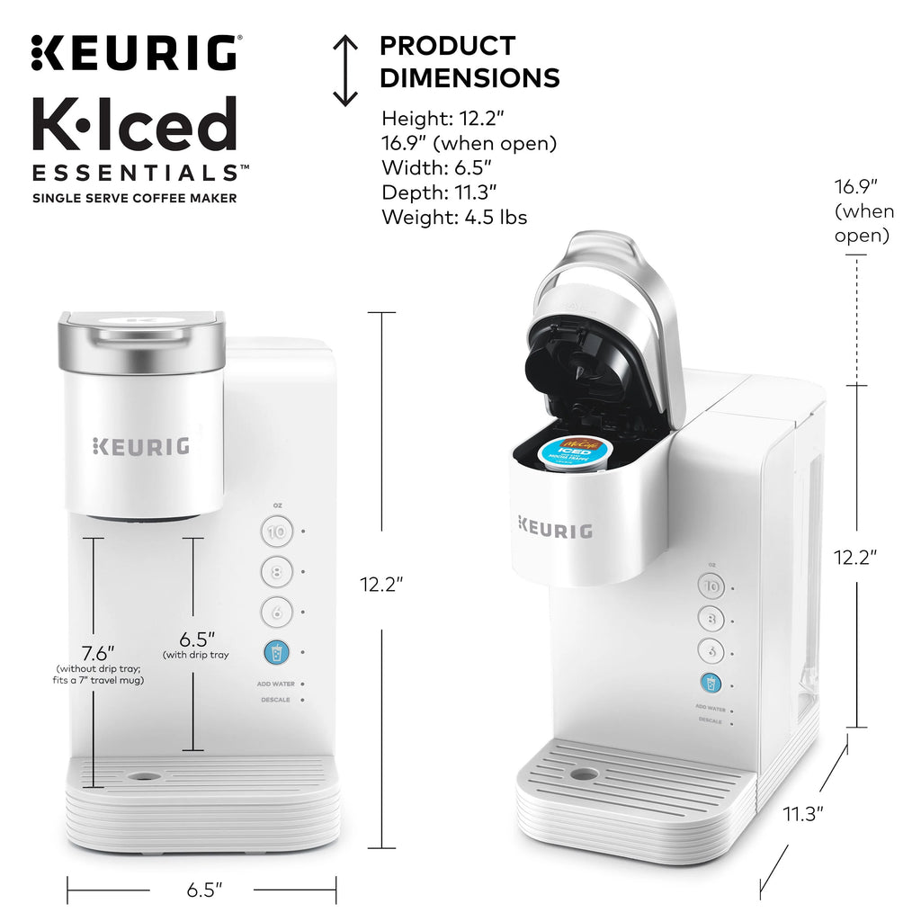 White Iced and Hot Single-Serve Coffee Maker V873