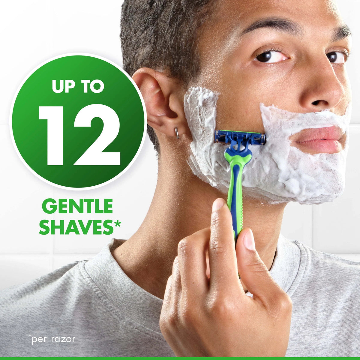 Men's Disposable Razor, 4 Razors V618881