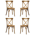 4-Pack Natural Resin X-Back Chair D1043