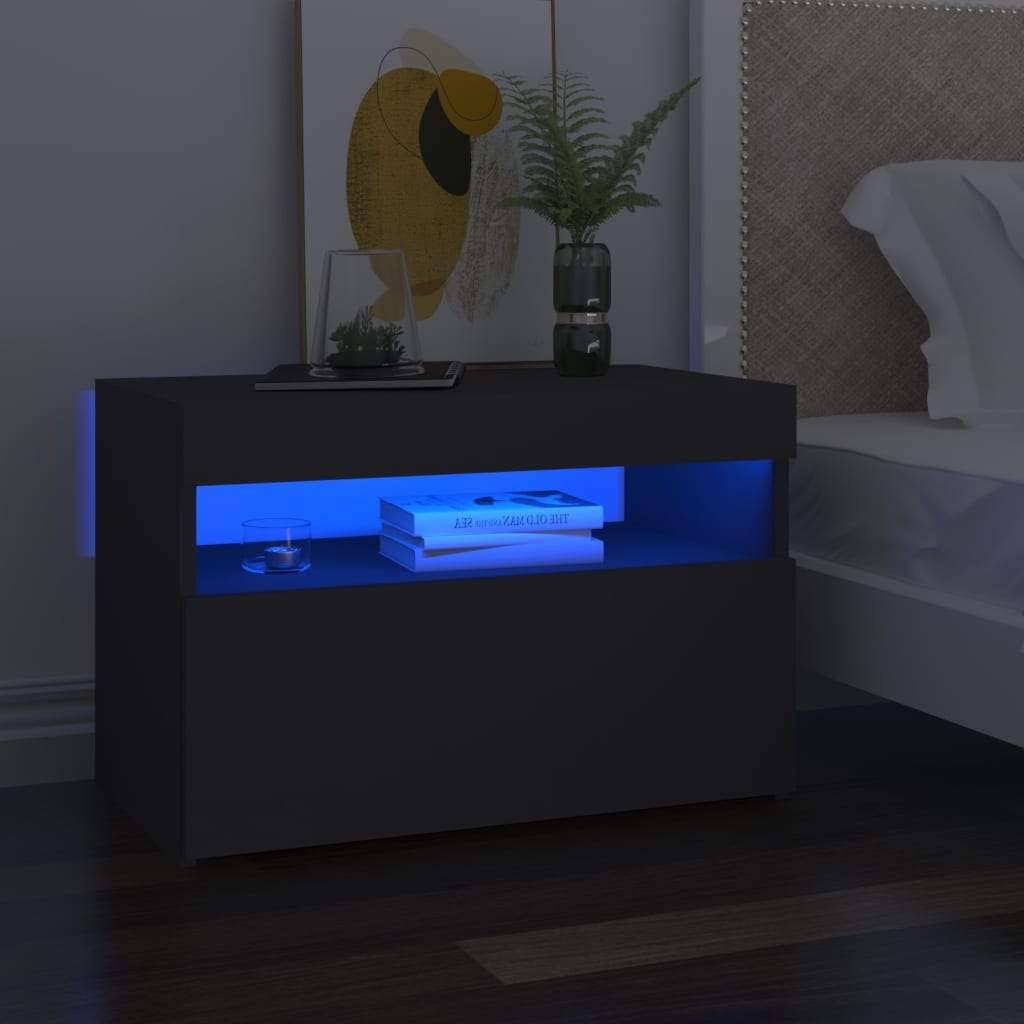 Gray TV Cabinet with LED Lights O1147