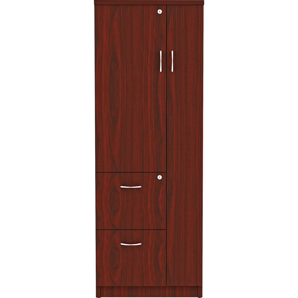 2 Drawer Mahogany Laminate Storage Cabinet S2099