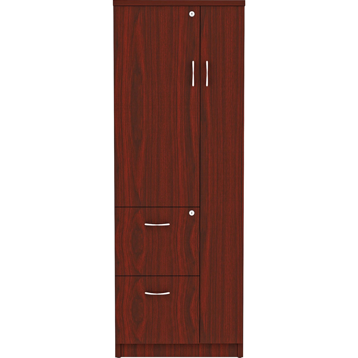 2 Drawer Mahogany Laminate Storage Cabinet S2099