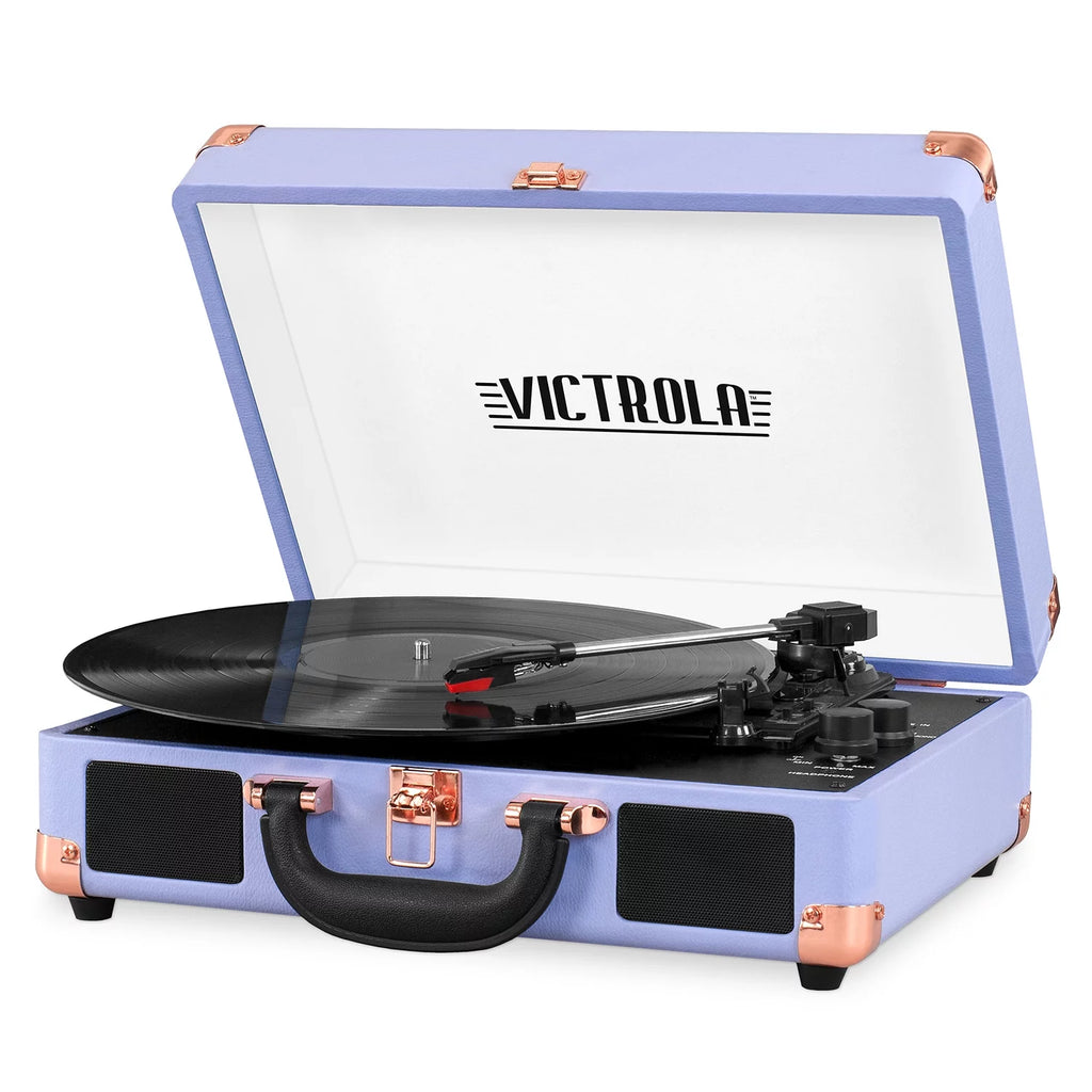 Bluetooth Suitcase Record Player with 3-speed Turntable K6820