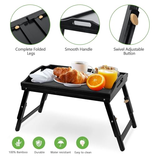 Bamboo Breakfast Bed Tray with Folding Legs M356140
