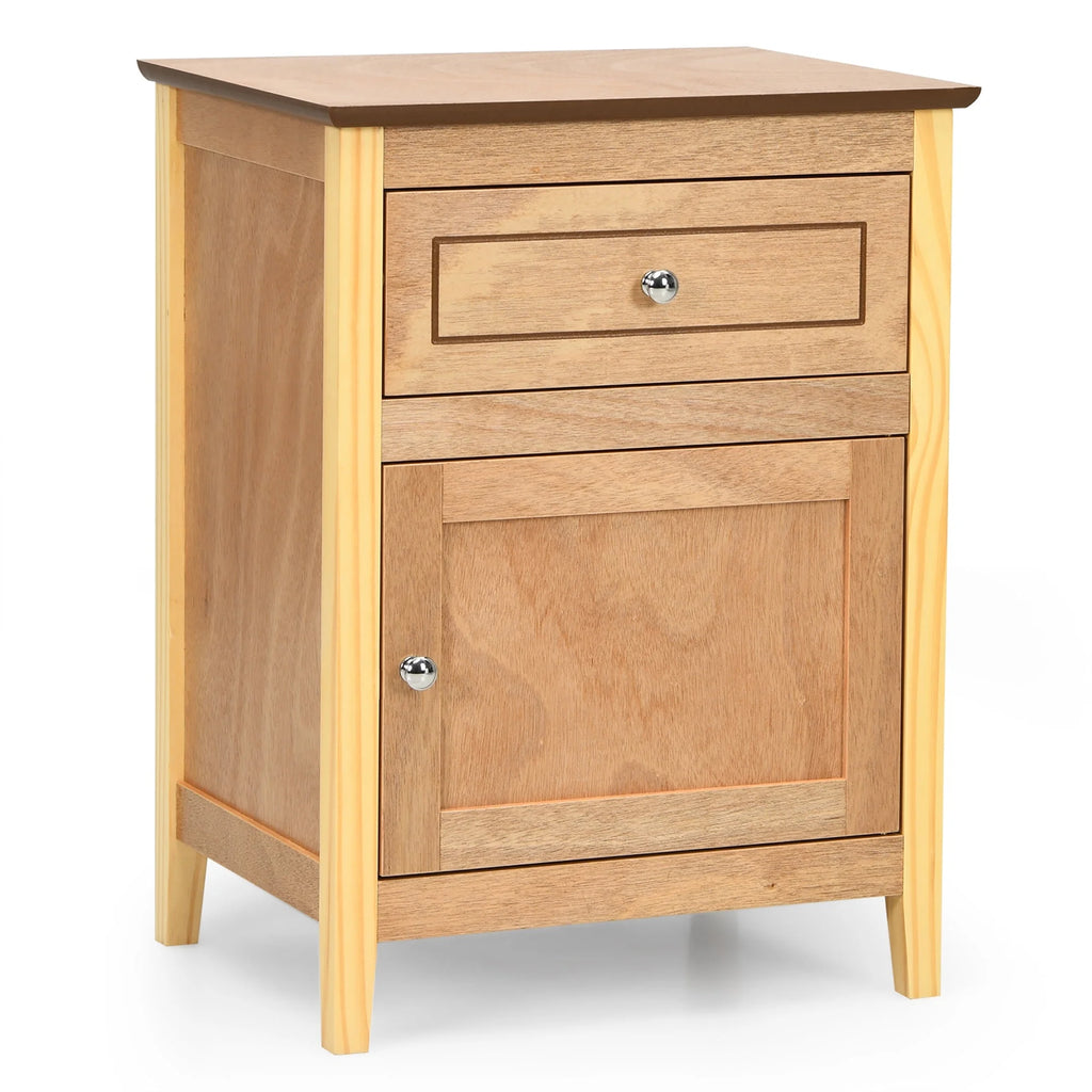 Natural Nightstand with Drawer U9494