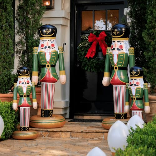 3.5 FT Giant Inflatable Pink Nutcracker Christmas Decor V347489