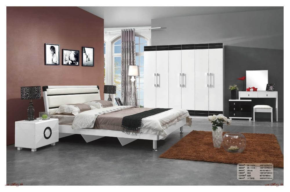 King Size Bed Nightstand Dresser Wardrobe K74520