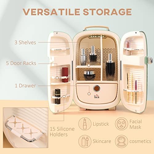 Portable Skincare Fridge with LED Display 12L Mini Fridge Pink C2502