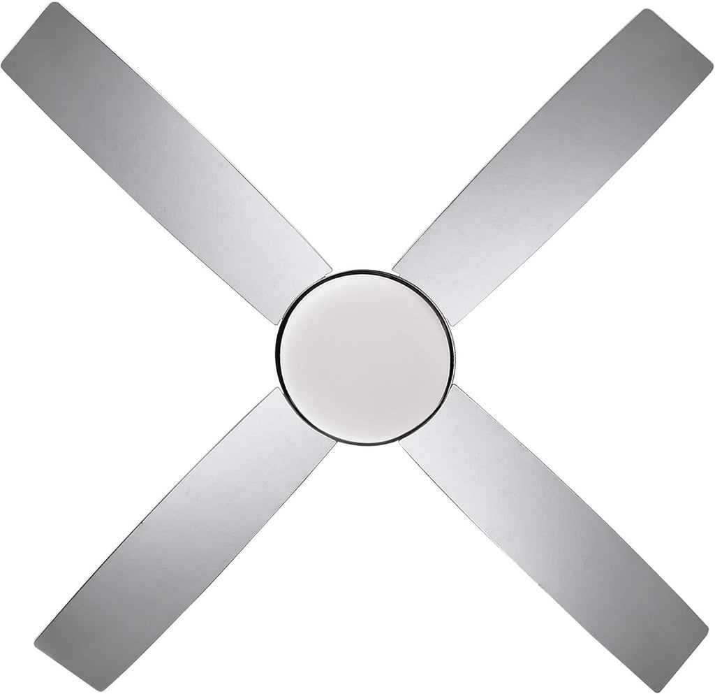 Brushed Nickel Contemporary Indoor Ceiling Fan with LED Light Kit and Remote Control M70647