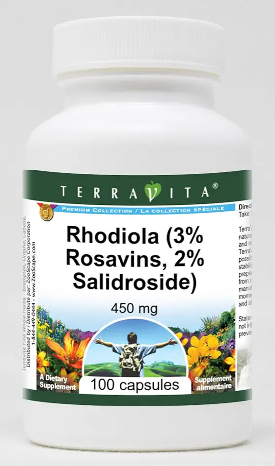 Rhodiola 450 mg 100 Capsules 2 Pack D759301