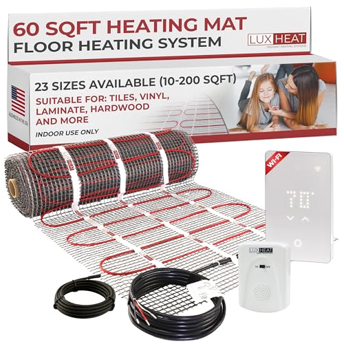 70sqft 120v Floor Heating Mat Kit with WiFi Thermostat K6966
