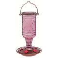 10" Antique Style Glass Bottle Hummingbird Feeder - 20 oz K24622