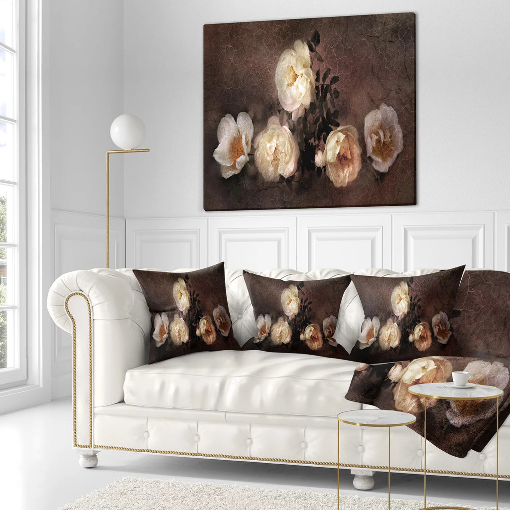 Floral Throw Pillow 16x16 O3423