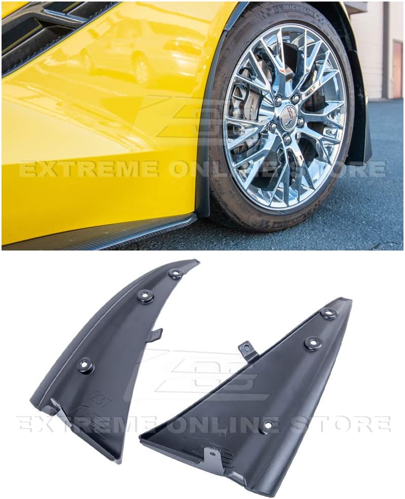 Black Front Side Splash Guards Mud Flap Pair Pack of 2 R975