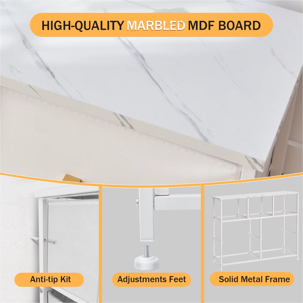6 Drawer Fabric Dresser D722457