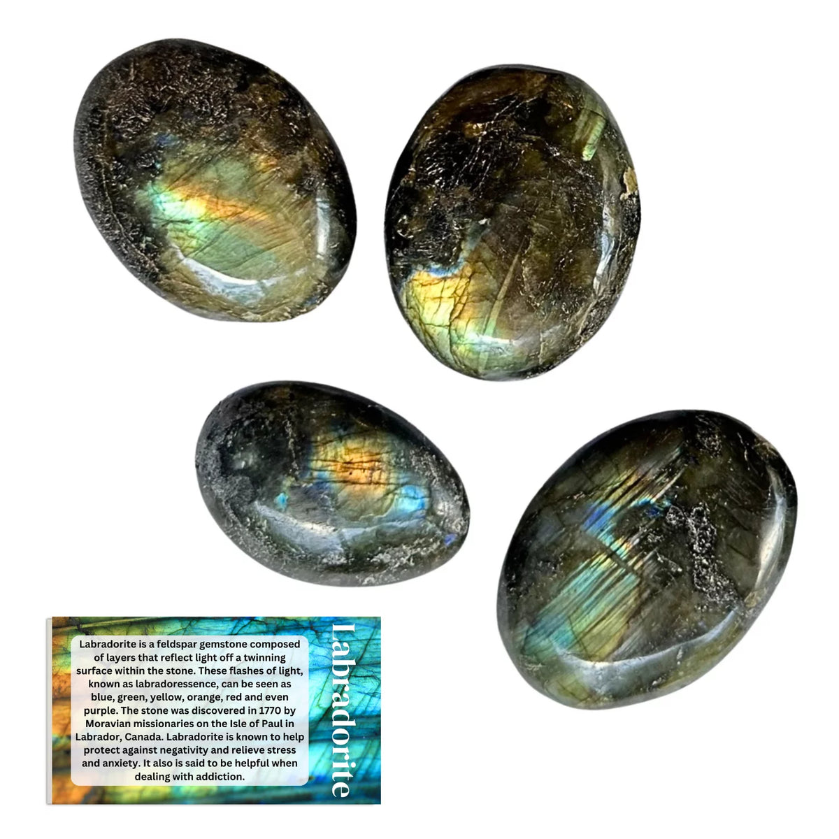 Labradorite Palm Stones A57835