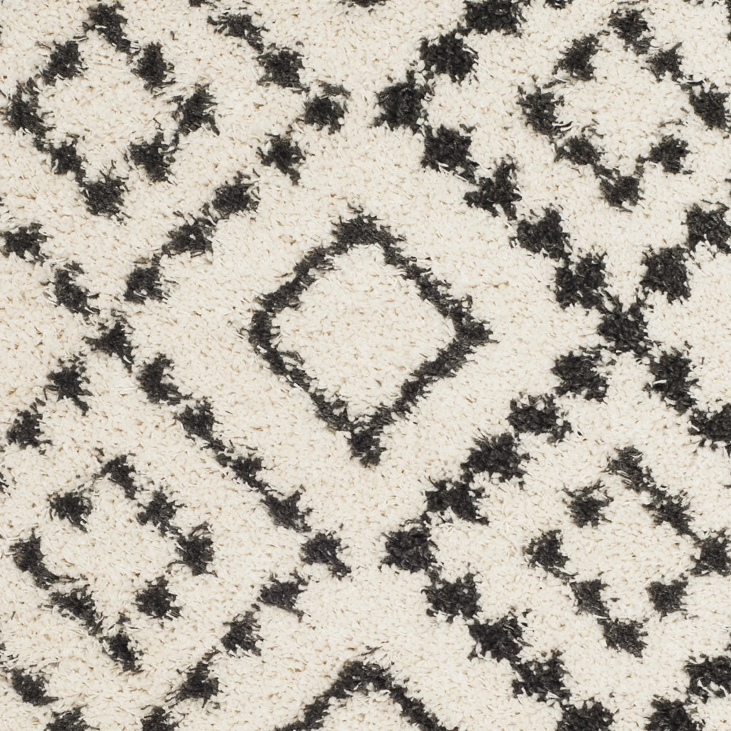 Moroccan Fringe Geometric Shag Area Rug or Runner E8384