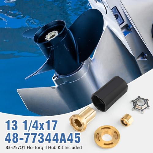 13 1/4x17 Aluminum Boat Propeller 15 Spline Tooth J2340