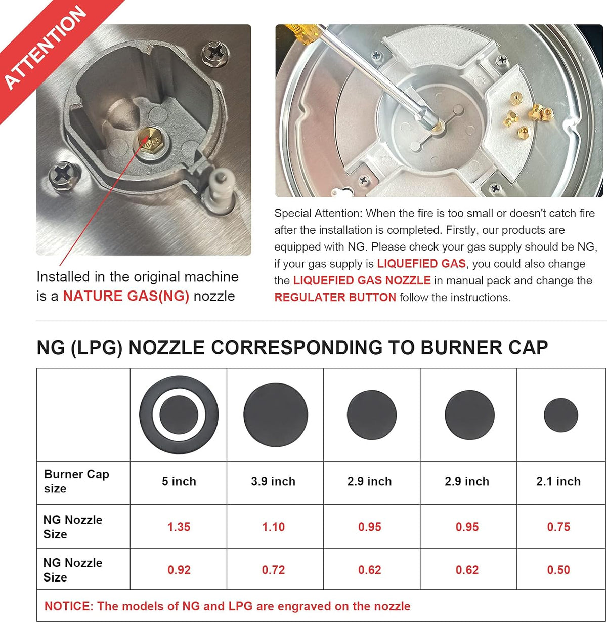 30 Inch 5 Burner Gas Cooktop with Cast Iron Grates W256