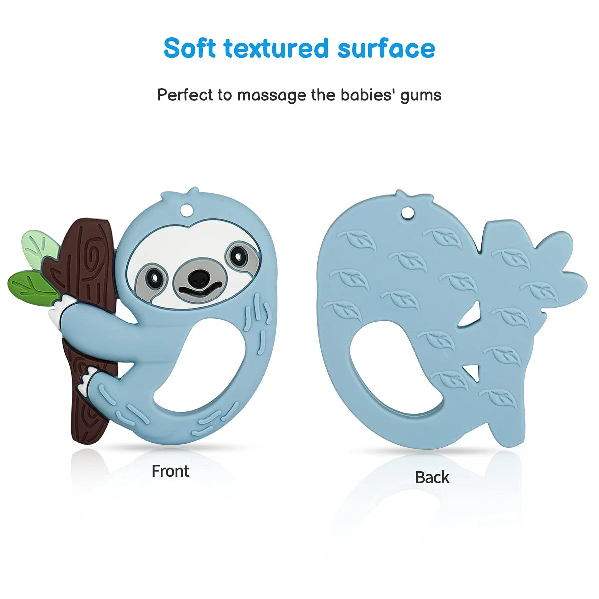Silicone Baby Teething Toys with Pacifier Clip Holder Set E86621