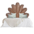 King Size White Hand Carved Bed Headboard Y6259