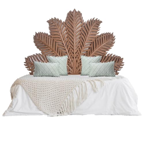 King Size White Hand Carved Bed Headboard Y6259